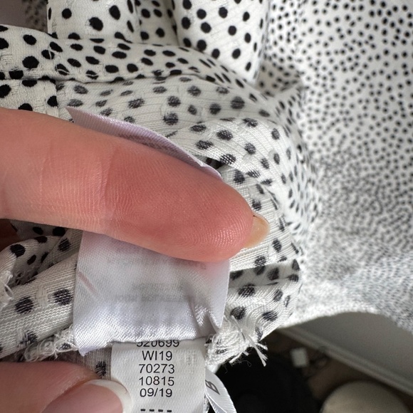 Loft Petite Dotted Puff Shoulder Blouse - Picture 7 of 7